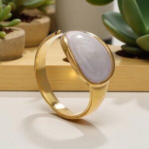 ✅NEW✅ 18K Gold Plated Stainless Steel Adjustable Ring W/ Luminescense